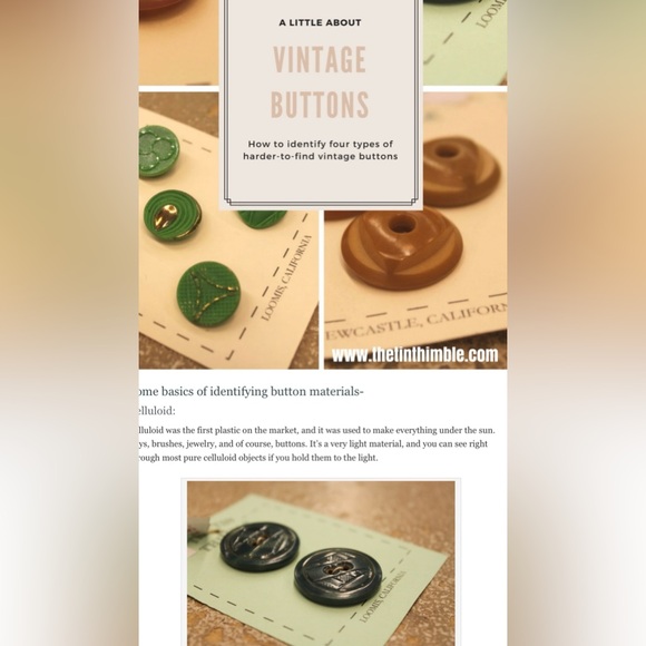 Vintage Celluloid Large Buttons - Picture 6 of 6